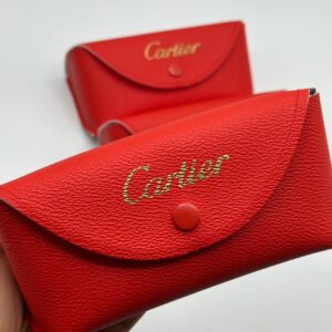 Cartier Red Leather Eyewear Kılıf GK131