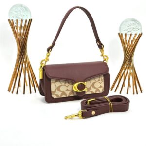 Coach Pillow Tabby Mini Size Burgundy-Bej Women's Bag VLT366