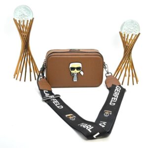 KARL LAGERFERD SNAPSHOT WITH BAGS BROWN