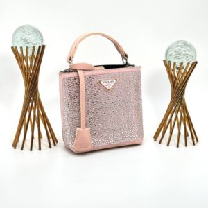 PRADA PANİER CRYSTAL SATİN BAG NEW MODEL PİNK