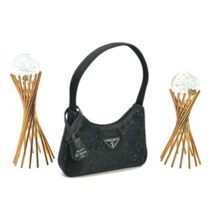 PRADA WİTH CRYSTALS MİNİ BAG BLACK