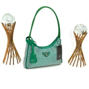 PRADA WİTH CRYSTALS MİNİ BAG GREEN