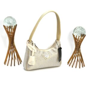 PRADA WİTH CRYSTALS MİNİ BAG GOLD