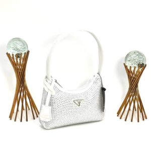 PRADA WİTH CRYSTALS MİNİ BAG WHİTE