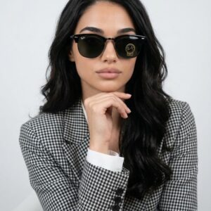 Rayban Clubmaster Black Imported Women's Sunglasses G3869-VLL