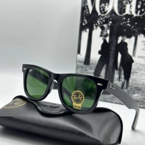 Rayban Wayfarer 2140 Green Cam Unisex Eyewear G1874-VLL