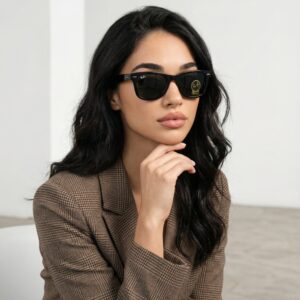 Rayban Wayfarer 2140 Black Unisex Sunglasses G3808-VLL