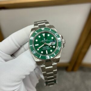 Rolex Çelik Silver Green Men's Watch | S753-VLL