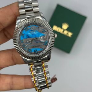 Rolex Datejust Blue Kadran Men's Kol Watch S911