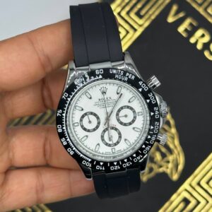 Rolex Daytona Black - White Men's Kol Watch S886-DAY-T