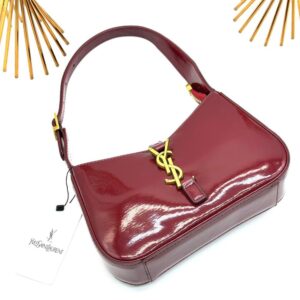 YVES SAINT LAURENT LE 5 Â 7 SHOULDER BAGS BORDO